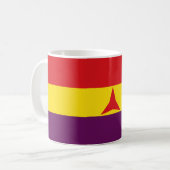 ブリケ国際的デススペインの州旗 コーヒーマグカップ (正面左)