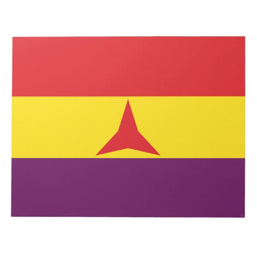 ブリケ国際的デススペインの州旗 ノートパッド (正面)