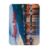 ブリゲン・ベルゲン・ノルウェー様式化 マグネット (縦)