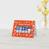 ブリザードおもしろい予報クリスマスカード カード (黄色い花)