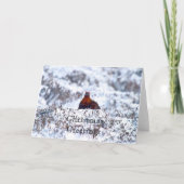 ブリザードのクリスマスの挨拶状のライチョウ シーズンカード (正面)