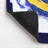 ブリザードの黄色いスノーモービル マウスパッド (コーナー)