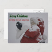 ブリザードストームウェザー通りシティアラス凍っていカン シーズンポストカード (正面/裏面)