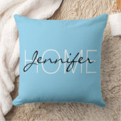 ブリザードブルーカラーホームモノグラム クッション (ブランケット)