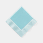 ブリザード無地のブルー 縁ありカクテルナプキン (角)