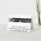 ブリザードIIの馬の挨拶状のロバ カード (裏面)