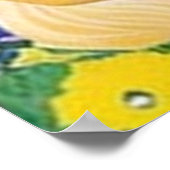 ブリジェルトンインスピレーショ絵画ンウォーターカラーフローラ ポスター (角)