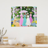 ブリジェルトンインスピレーショ絵画ンウォーターカラーフローラ ポスター (キッチン)