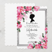 ブリジェルトンブライダルシャワー招待フローラ 招待状 (正面/裏面)