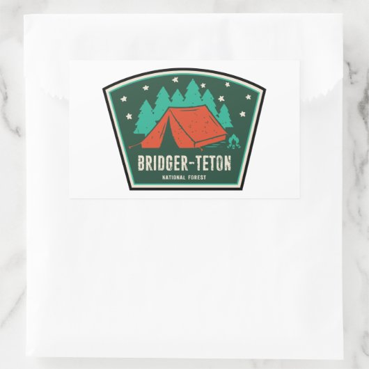 ブリジガーテトンナショナルフォレストキャンプ 長方形シール (バッグ)