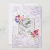 ブリジガートンエレガントテーマブライダルシャワーティーパーティー 招待状 (裏面)