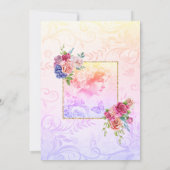 ブリジガートンテーマブライダルシャワーティーパーティーブランチ 招待状 (裏面)