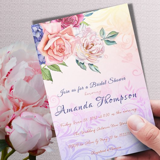 ブリジガートンテーマブライダルシャワーティーパーティーブランチ 招待状