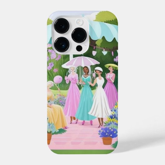 ブリジガートン水絵画色のフローラ iPhoneケース (裏面)