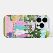 ブリジガートン水絵画色のフローラ iPhoneケース (裏面横)