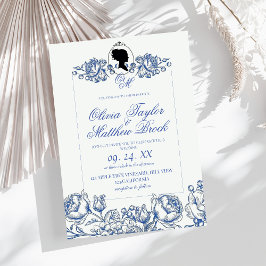 ブリジガートン結婚式招待状レディーダスティブルーボホ 招待状