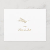 ブリジッシンプルトミニマルのが私の花嫁になる インビテーションポストカード (裏面)