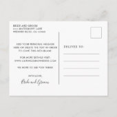 ブリジットモダンジオメトリック結婚式日付の保存 案内ポストカード (裏面)