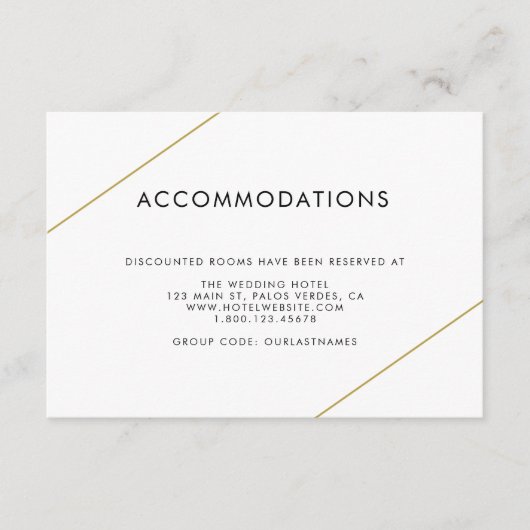 ブリジット幾何モダン結婚図形 エンクロージャーカード (正面)