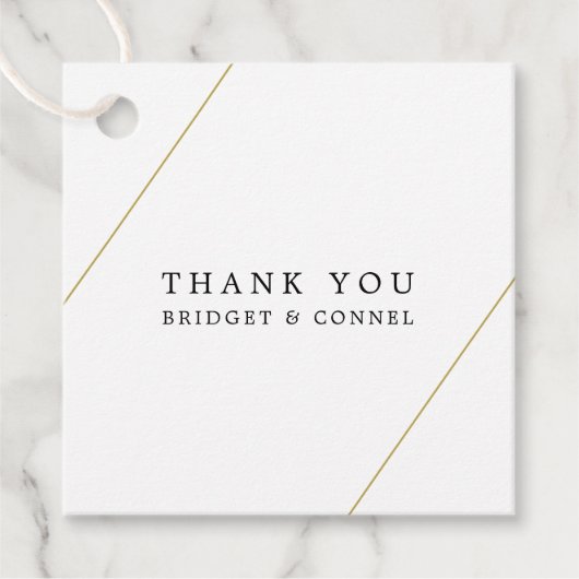 ブリジット幾何モダン結婚図形 フェイバータグ (正面)