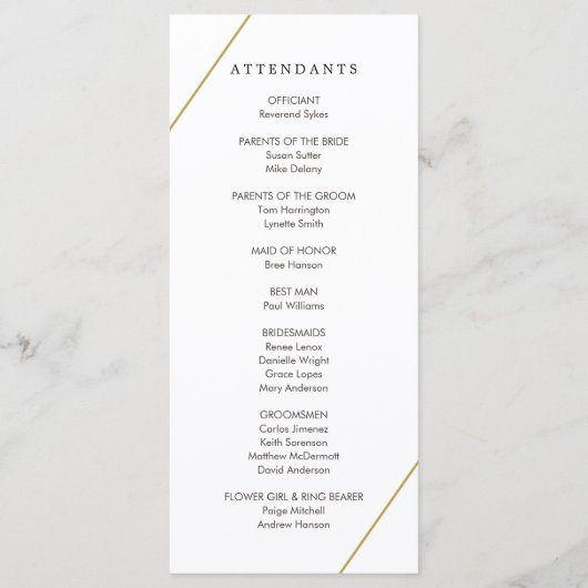 ブリジット幾何モダン結婚図形 プログラム (裏面)