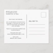 ブリジット幾何モダン結婚図形 案内ポストカード (裏面)