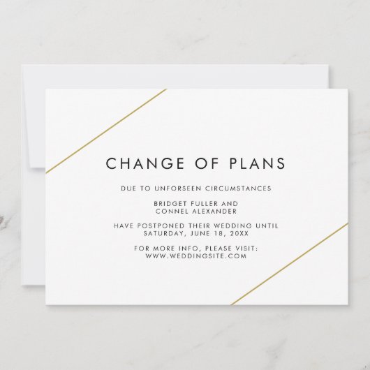 ブリジット幾何モダン結婚図形 案内状 (正面)