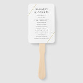 ブリジット幾何モダン結婚式 プログラム ハンドファン (正面)