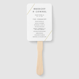 ブリジット幾何モダン結婚式 プログラム ハンドファン