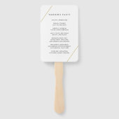 ブリジット幾何モダン結婚式 プログラム ハンドファン (裏面)