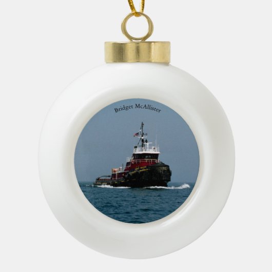 ブリジット・マカリスター・ボールまたはスノーフレーク・オーナメント セラミックボールオーナメント (正面)