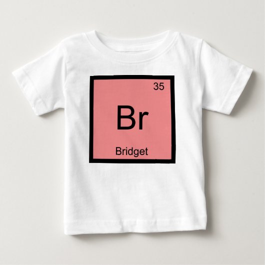 ブリジット 名前 化学 元素 周期表 ベビーTシャツ (正面)
