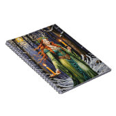 ブリジッドインボルクキャンドルライトフォレストケルトウィッカ信者 ノートブック (右側)