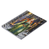 ブリジッドインボルクキャンドルライトフォレストケルトウィッカ信者 ノートブック (左側)