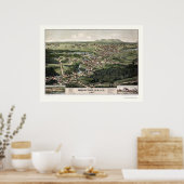 ブリジントン、MEパノラママップ – 1888 ポスター (キッチン)