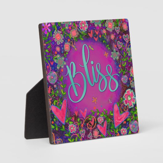 ブリスかわいらしフローラお洒落インスピレーションイーゼル フォトプラーク (正面)