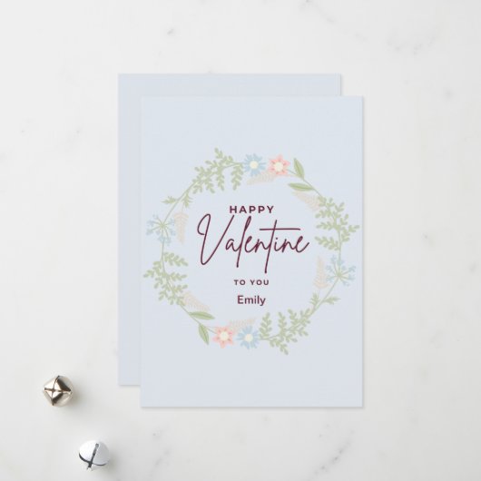 ブリスエレガントフローラバレンタインズデイカード シーズンカード (正面/裏面インサイチュ)