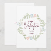 ブリスエレガントフローラバレンタインズデイカード シーズンカード (正面/裏面)