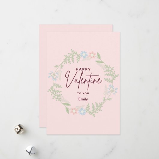 ブリスエレガントフローラバレンタインズデイカード シーズンカード (正面/裏面インサイチュ)