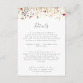 ブリスカラフルプボホワイルドフラワー結婚ズ詳細 エンクロージャーカード (正面)