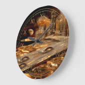 ブリスクポート未来都市 ラージ壁時計 (傾斜)