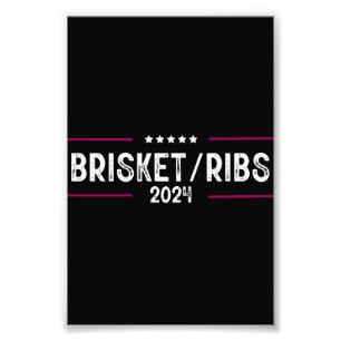 ブリスケッツリブ 2024 BBQ バーベキュー 政治的選挙 フォトプリント