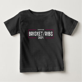ブリスケットリブ2024 BBQバーベキュー政治選挙 ベビーTシャツ