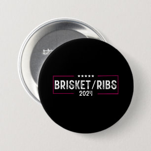 ブリスケットリブ 2024 BBQ バーベキュー 政治選挙 缶バッジ
