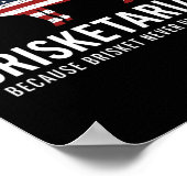 ブリスケッ男性へトBbq Brisket Bbq Brisketarian ポスター (角)