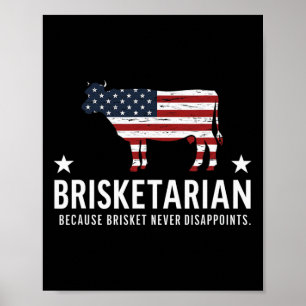 ブリスケッ男性へトBbq Brisket Bbq Brisketarian ポスター