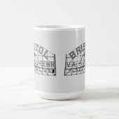 ブリストルのスローガンサインコーヒーマグ コーヒーマグカップ (中央)