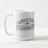 ブリストルのスローガンサインコーヒーマグ コーヒーマグカップ (左)