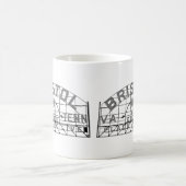 ブリストルのスローガン記号のダブルイメージ コーヒーマグカップ (中央)