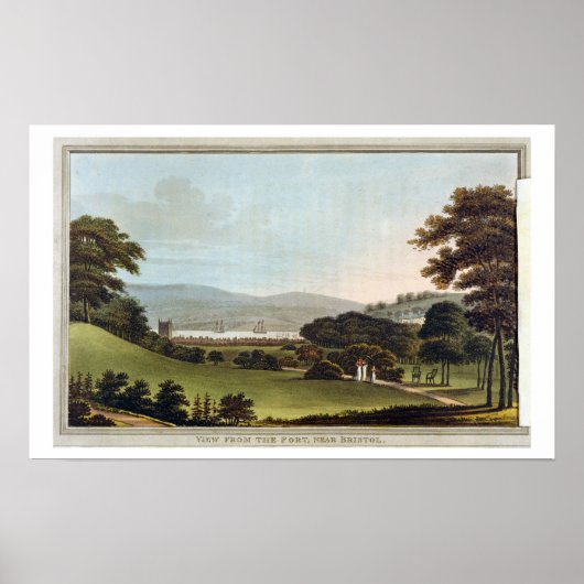 ブリストルの近くの砦から観察する ポスター (正面)
